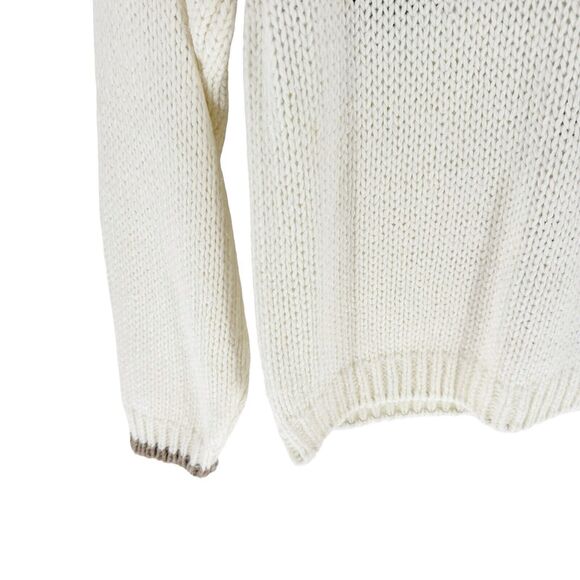 Essex Junction Vintage Sweater Womens M 80s Cottagecore Grandmacore Shoulder Pad - Picture 12 of 14